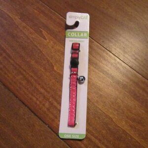 New Neon Pink Simplycat Breakaway Collar with Bell Adjustable One Size